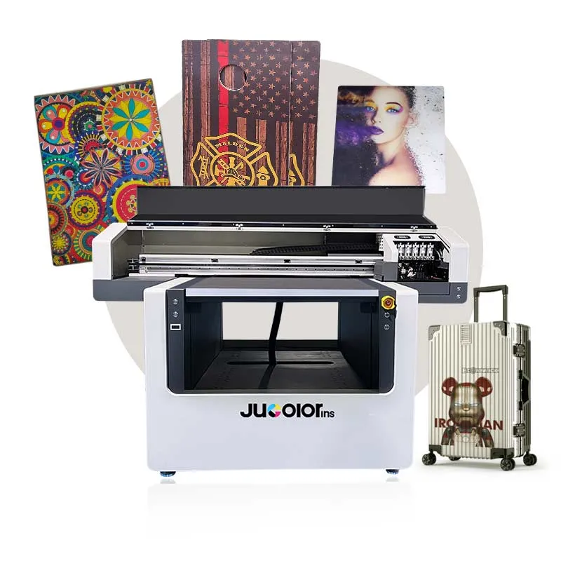 Jucolor plana Digital 90*120cm A1 A2 para el caso de teléfonos de tarjeta de Navidad de plumas elemento de promoción de la impresora UV de impresión