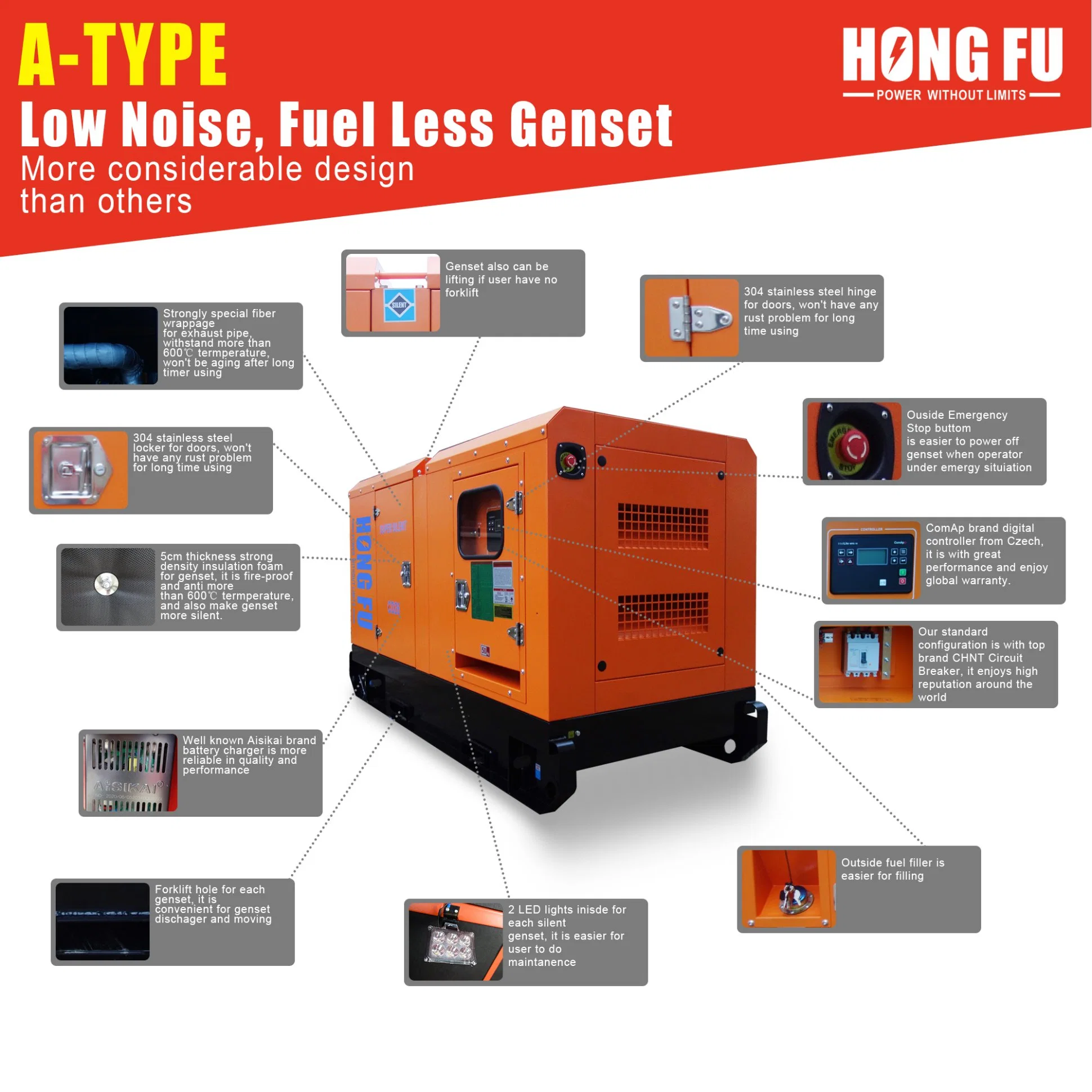 30kVA 39kVA Fuel Less Japan Made Diesel Engine Silent Yanmar Portable Generator