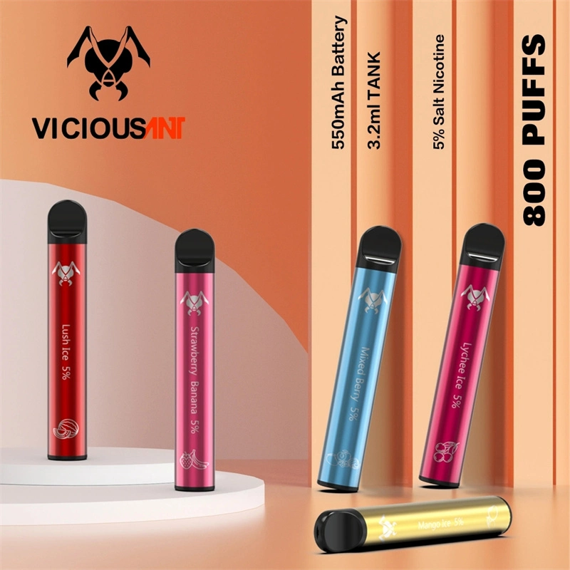 Disposable/Chargeable E Cig Vicious Ant 800 Puffs Cigarrillo Electronico Desechable Vape