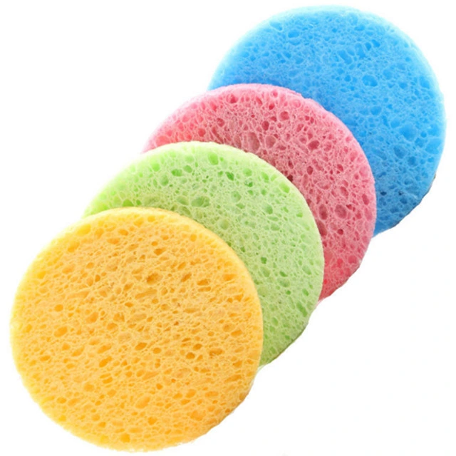 Cellulose Facial Sponges Wood Pulp Scrub Sponge Material