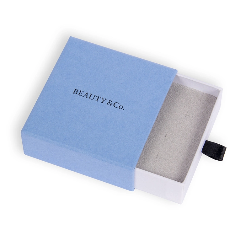 Custom Luxury Hard Cardboard Square Jewelry Ring Necklace Paper Packaging Box Small Gift Decoration Gift Box