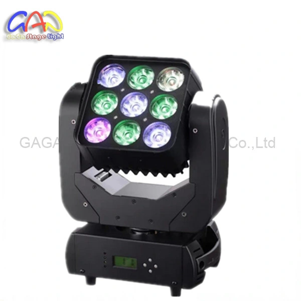 RGBW 4in1 9*12W Matrix LED Moving Head Wash Light