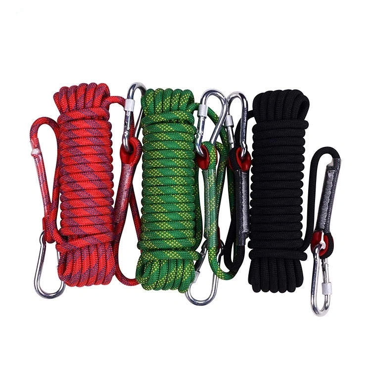 Rock Climbing Rope Outdoor Fire Emergency Escape Safety Survival with Carabiner