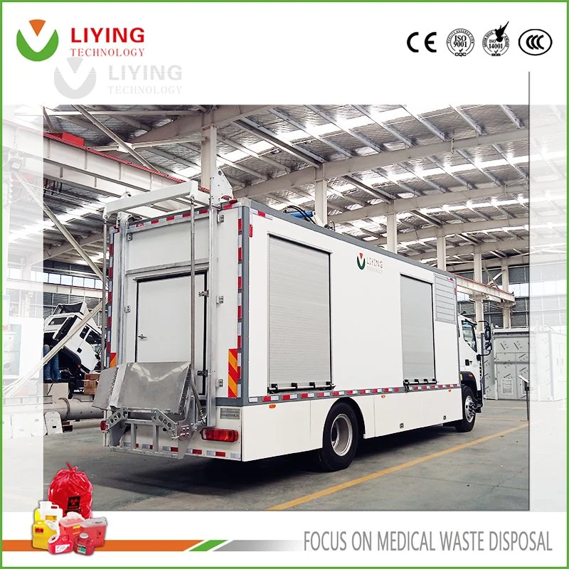 Zero Emission Hospital Medical Refuse Microwave Disinfection System Mobile Disposal Treatment Device