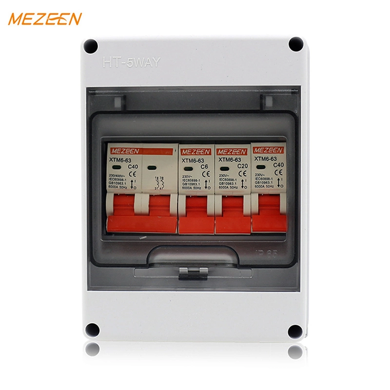 Ht Series IP65 Waterproof Outdoor 5way Safety Plastic MCB Distribution Box