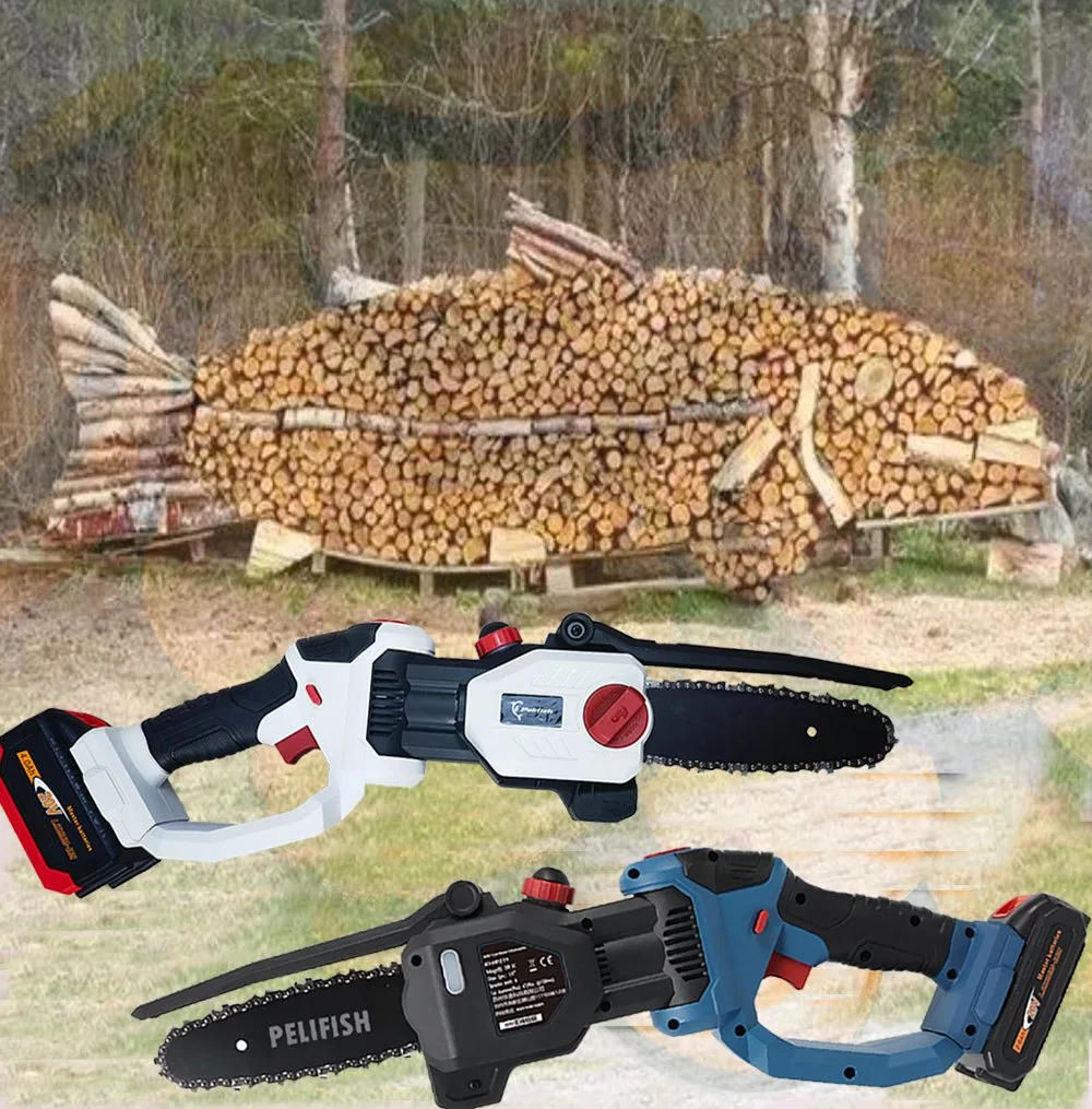 Mini batería recargable Chainsaw 6 pulgadas Sierra de cadena eléctrica inalámbrica