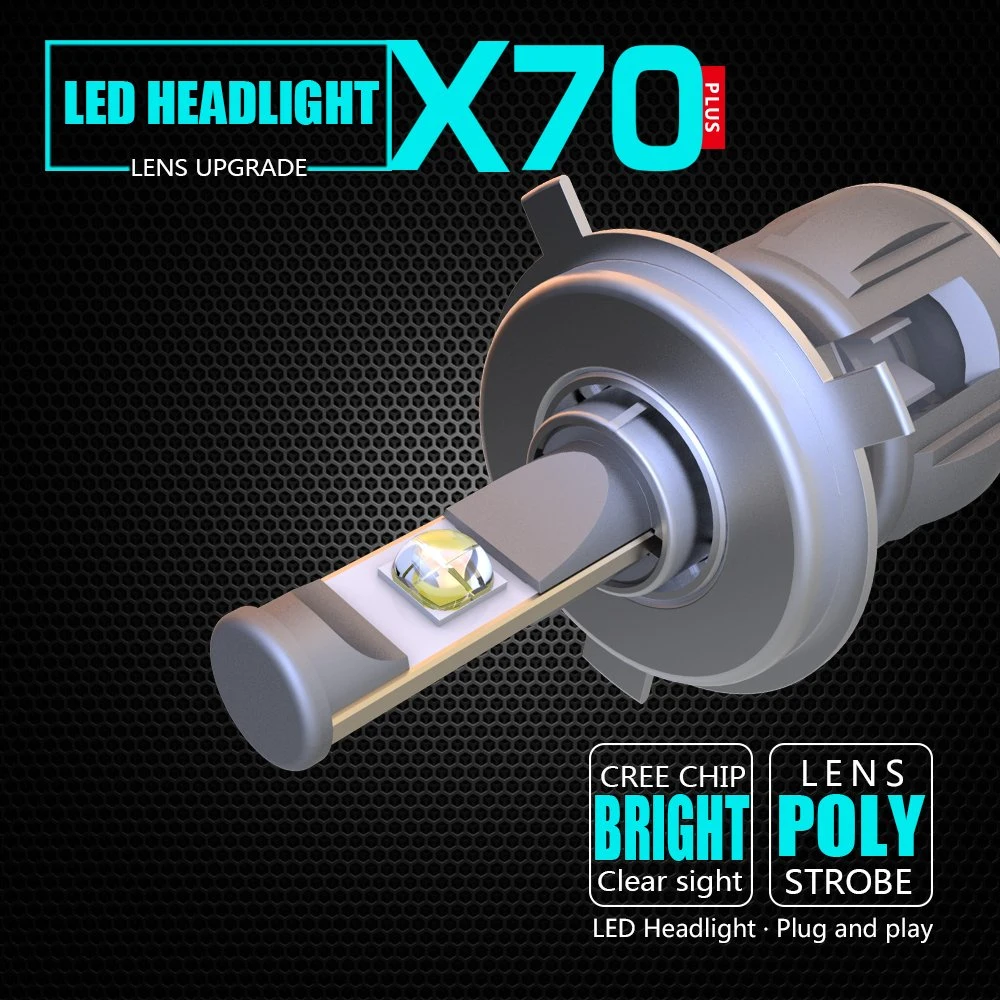 New X70 H4 Hb2 9003 12V 24V Auto Car LED Headlight Bulb Auto Light 60W 15600lm Motorcycle Accessories