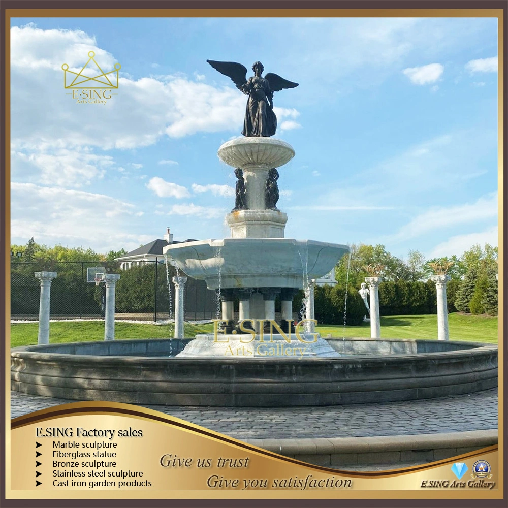 Billige Garten Moderne Weiße Marmorbrunnen Im Freien Stein Wasserbrunnen Zum Verkauf