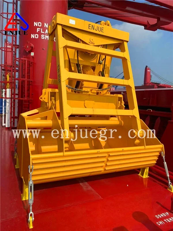 8/10/12/15cbm Enjue Marine Ship Use Wireless Remote Control Clamshell Grab Bucket for Coal Fertilizer Grain with Leakproof Lip