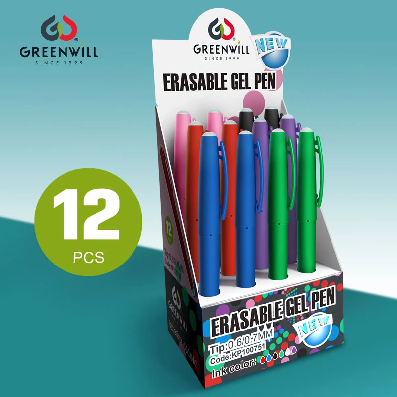 Top Sale Schulbedarf Greenwill Classical Erasable Gel Pen (KP100751)