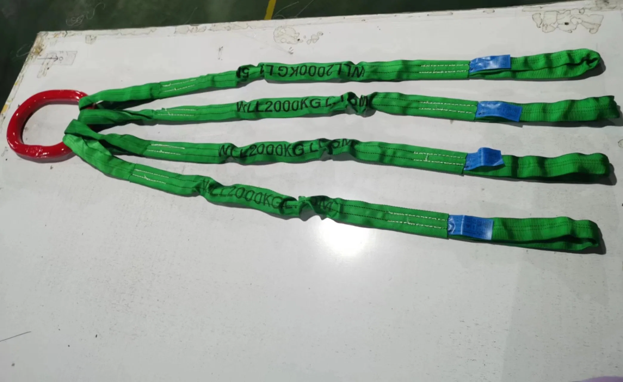 Multi-Leg Polyester Webbing Round Sling Rigging Assembly