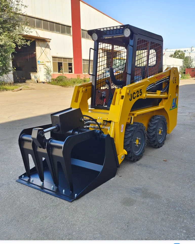 CE New 25HP Wheel Skid Steer Loader with Attachments and Kubota EPA4 Engine