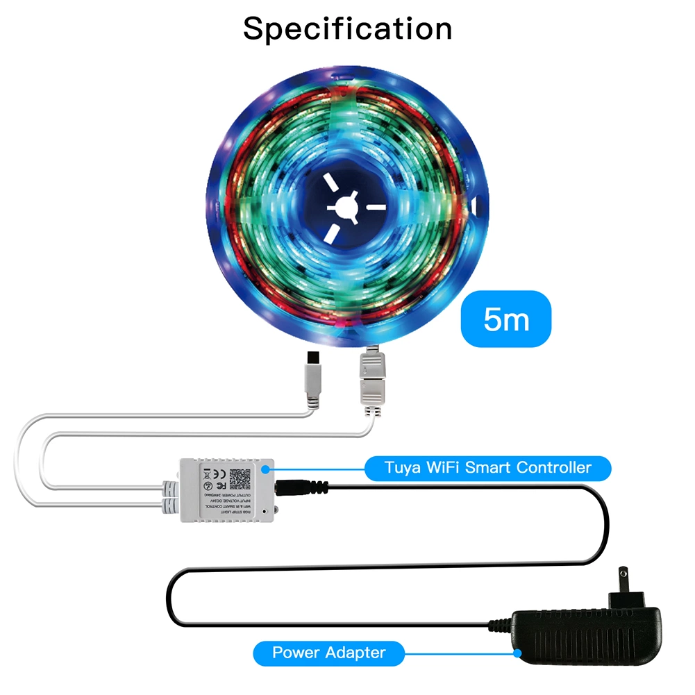 SLS Smart WiFi LED Light Strip RGB Strip Light 5050 Controller