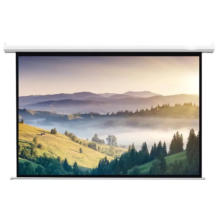 100" 16: 9 Home Movie Electric Projection Screen Matte White Pull Down Projector