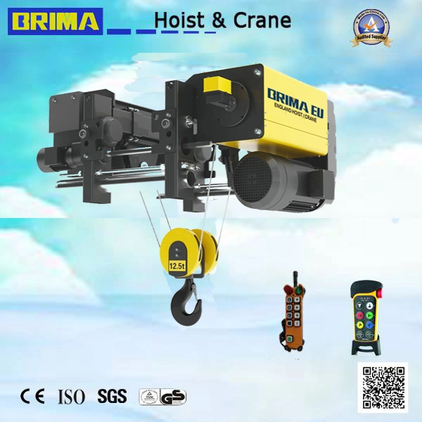 Brima 6.3t 18m Lifting European Double Girder Electric Wire Rope Hoist