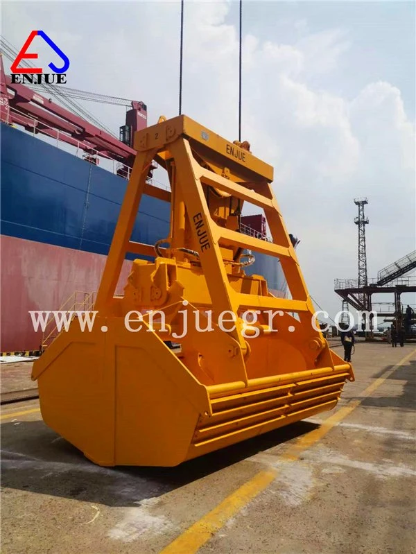 24t /35t/30t Enjue Marine Deck Crane Single Rope Hook on Clamshell Grab Bucket for Sale in China with Radio Remote Controlled