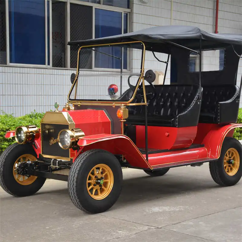 Shuttle Electric Car Battery Powered Tourist Sightseeing Antique Classic Old Vintage Car