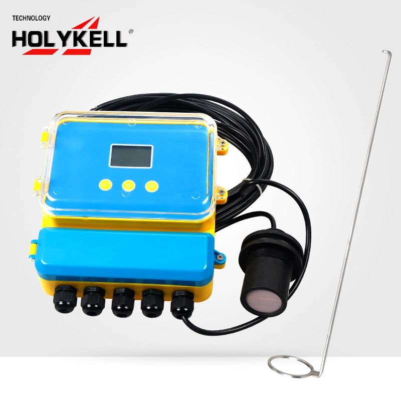 Holykell Open Channel Flow Meter Variable Area Ultrasonic Flowmeter Medidor Flujo Ultrasonido Open Channel Flow Sensor DC24V River Open Channel Flow Meter