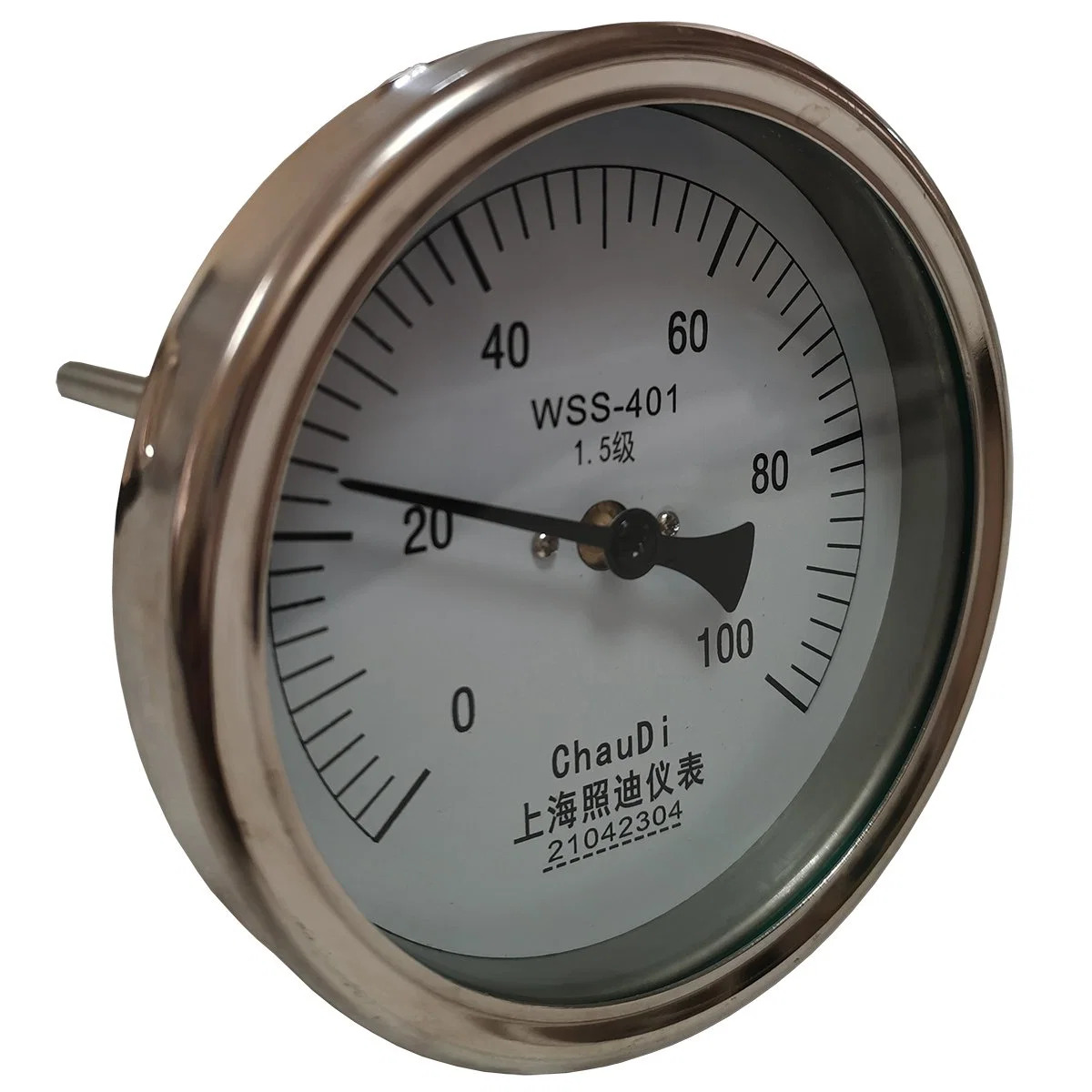 Bimetal Temperature Gauge Pointer Indication -40-600&ordm; C Stainless Steel Bimetal Thermometer