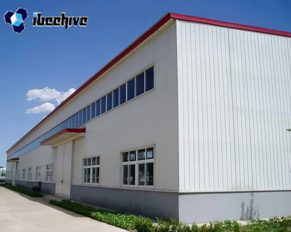 45m Large Span Light Pre-Engineered Prefab Steel Metal Storage Stock Room Warehouse Workshop Office