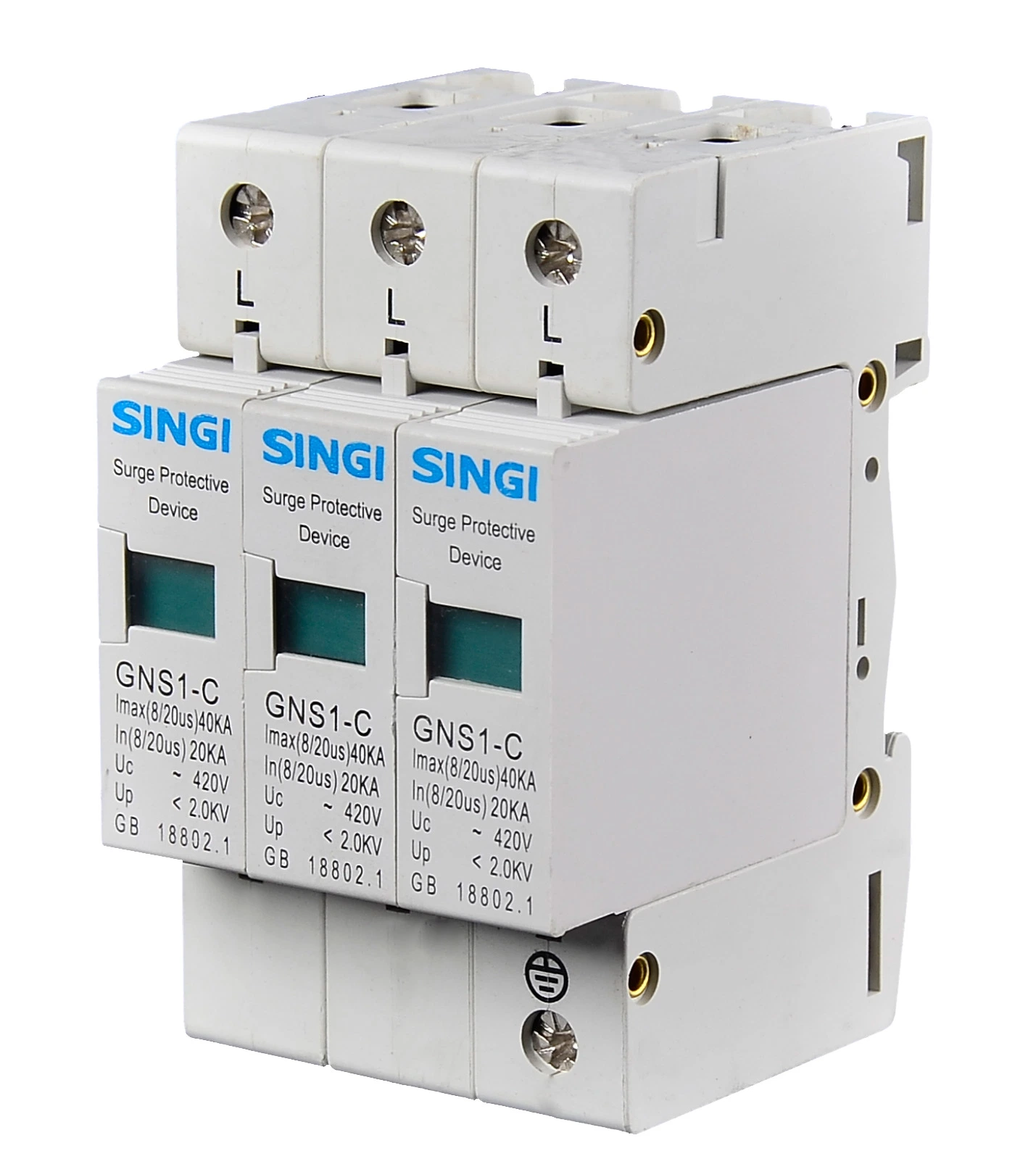 Gns1-C 3pole AC 140V/275V/320V 385V/420V/550V Surge Protection Device