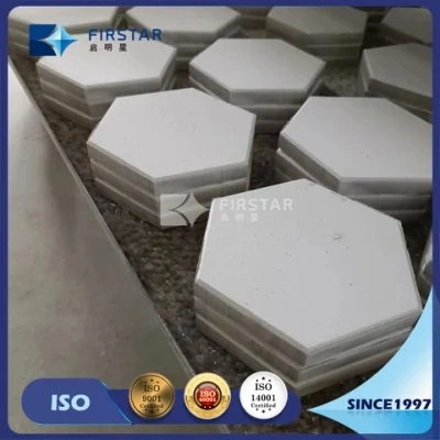 High Hardness Alumina Oixde Ceramic Mosaic Hex Wear Pieces Price From Zibo Firstar