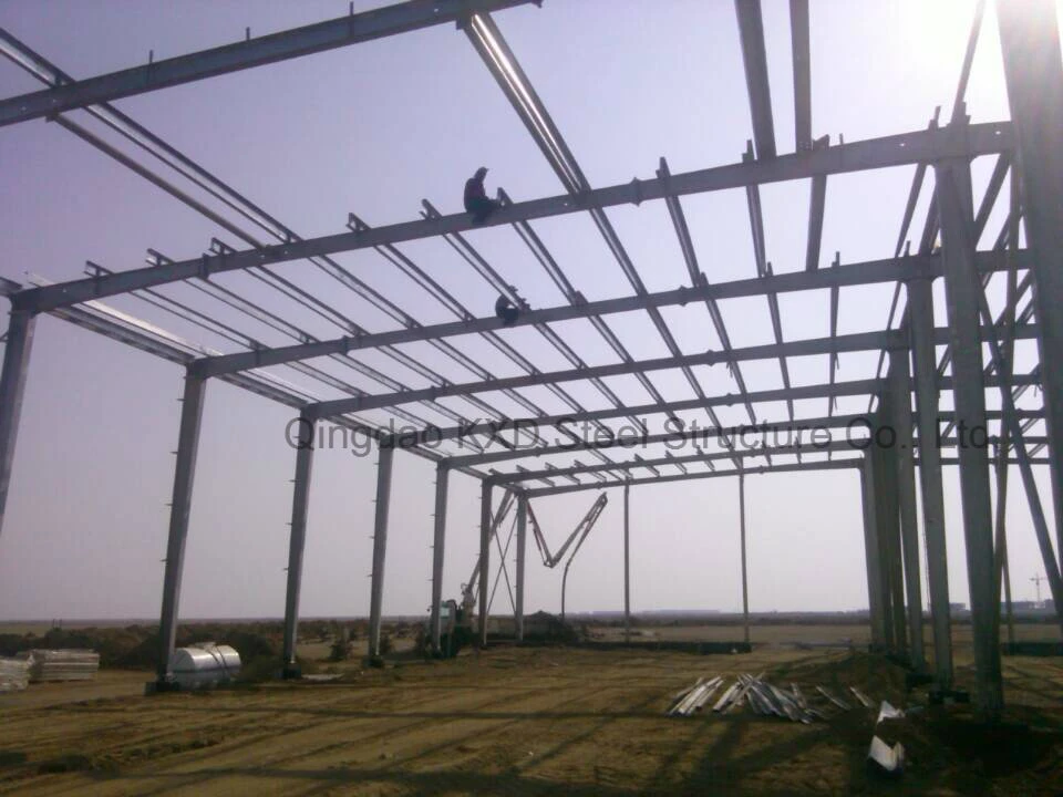 Glvanized Frame Steel Structure Construction Warehouse Building (KXD-SSW2011)