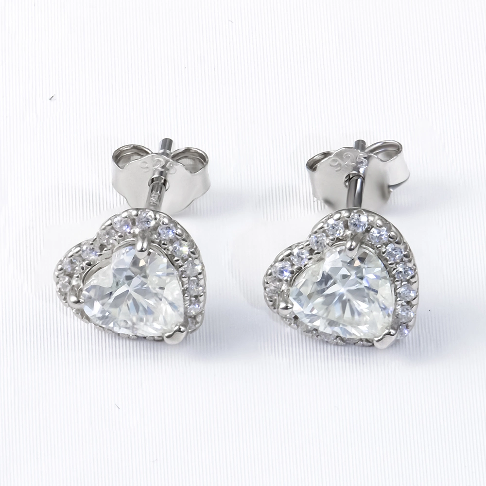 Mayorista/Proveedor Moissanite Xingyue Stud Pendientes Plata 925 joyas de moda Moissanite existencias pendientes