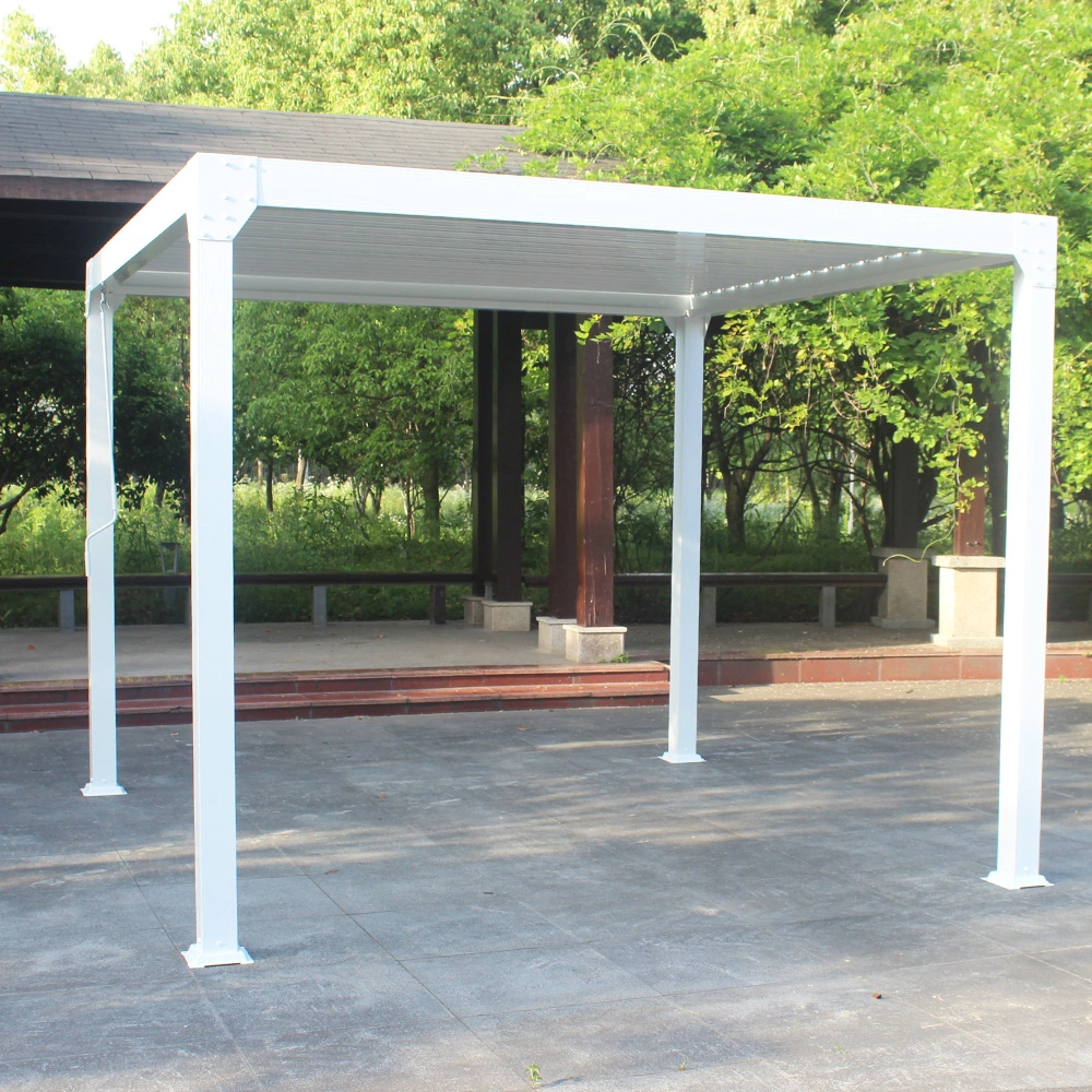 فتحة السقف الخارجية Biotefaring Roof Pergola من الألومنيوم المظلم للماء Gazebo