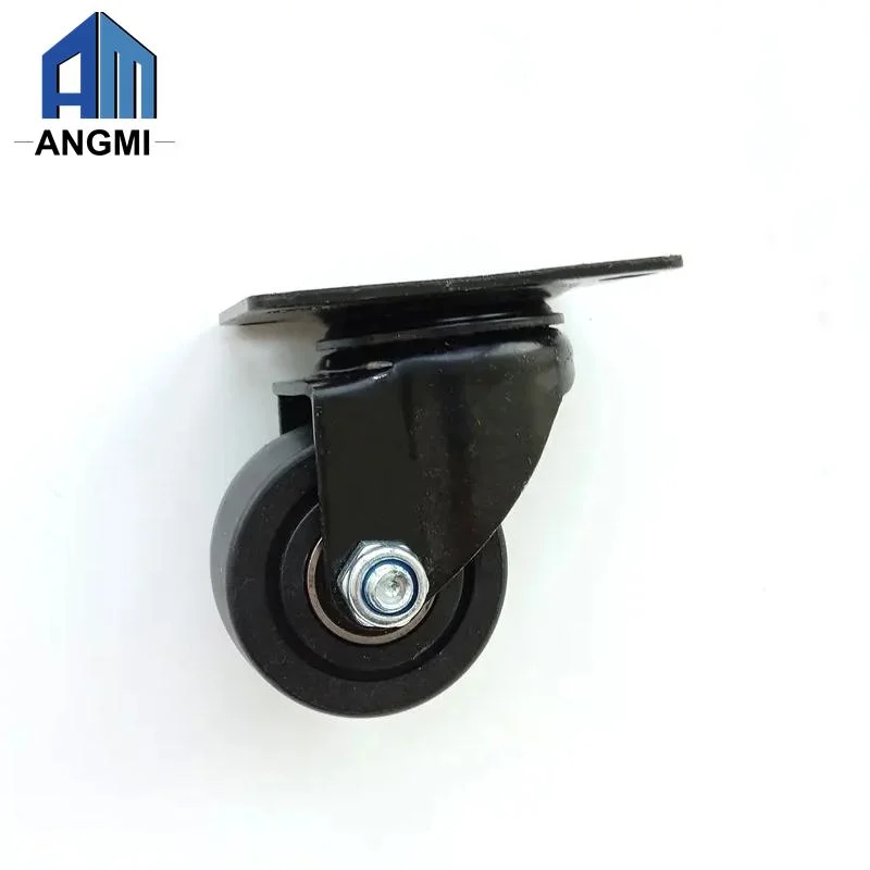 Blue Light/Heavy Duty Black Office Chair Polyurethane Rubber Caster Wheel