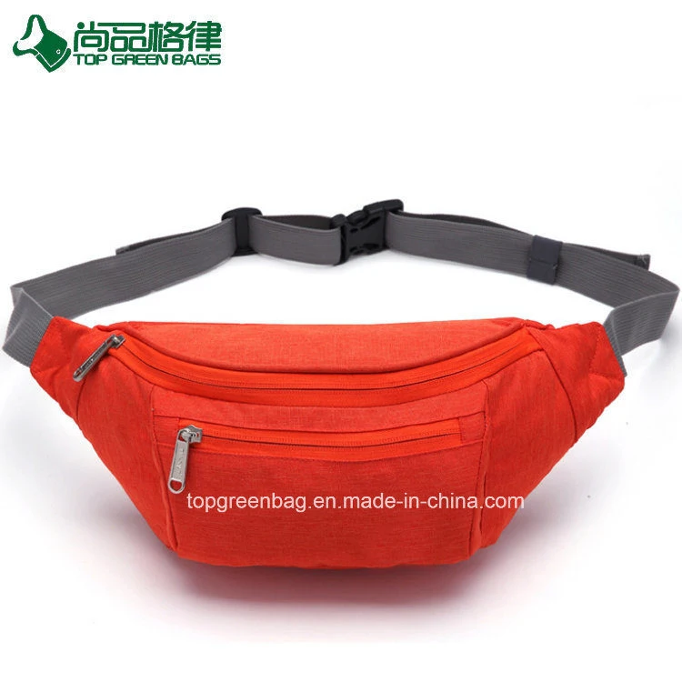 Custom 3 Pockets Cycling Waist Pouch Men Sports Bum Running Belt Fanny Pack Waist Bag