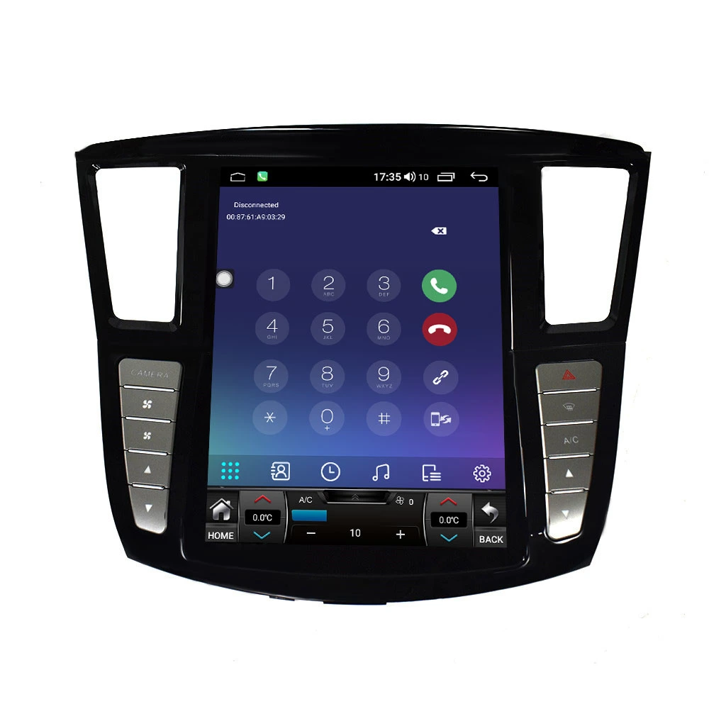 Ecrã táctil vertical Car Android Video para Infiniti Jx35/Qx60 2012 2013 2014 2015 2016 2017 2018 2019 mais de 32 GB sem fios Leitor Carpaly