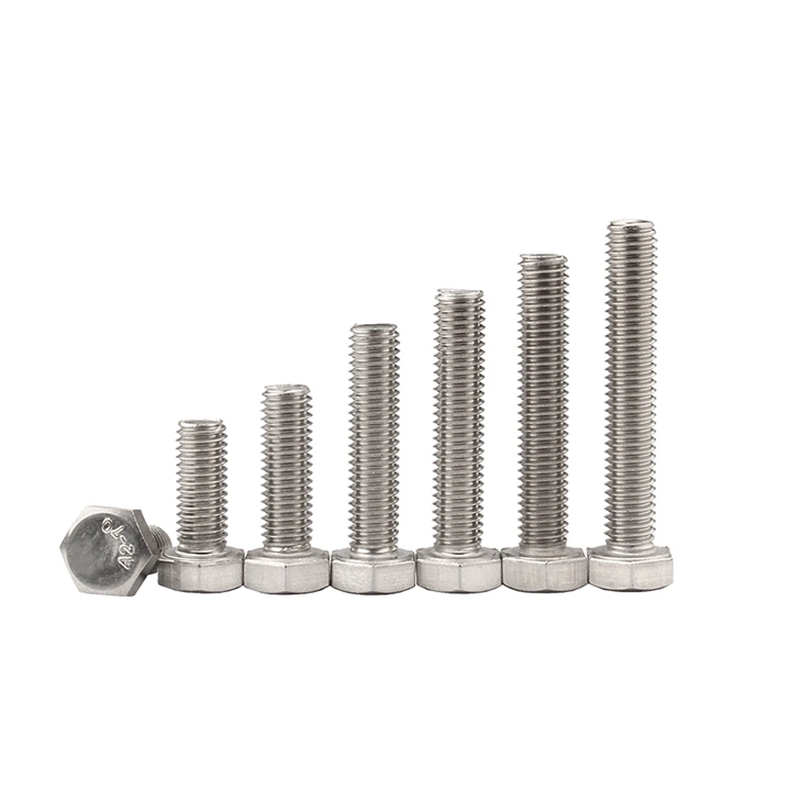 Chinese Factory Price Fastener Hardware Grade 8.8 Stainless Steel Carbon Steel DIN931 DIN933 Hex Head Nut and Bolt