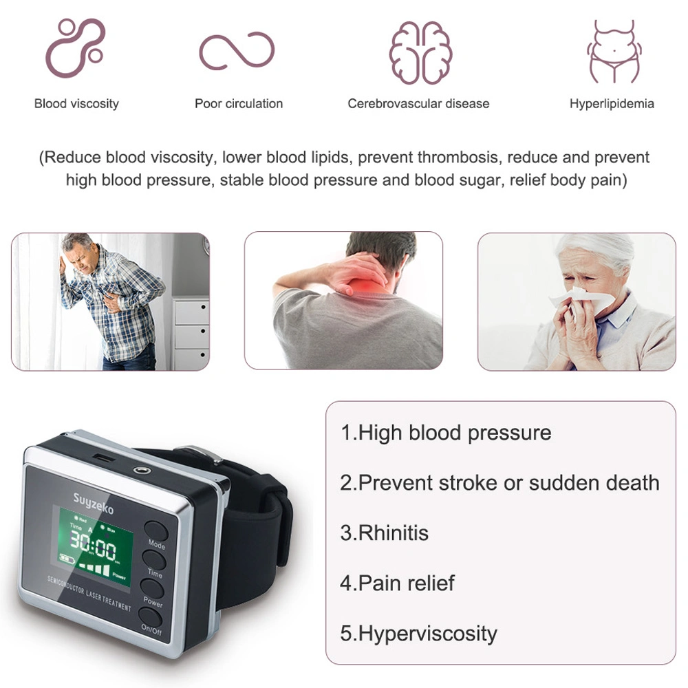 Suyzeko Red Light Therapy pulso Watchlow Intensity Infrared Light for Congestão nasal e rinite para idosos