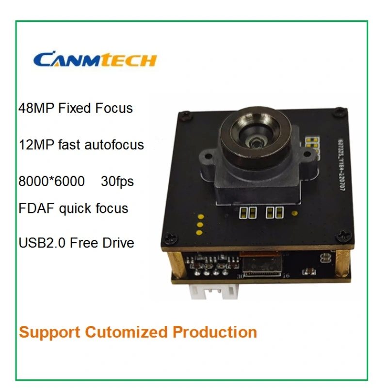 Módulo de câmara de focagem automática rápida HD de 48 MP, 12 MP, com focagem fixa Velocidade elevada de 30 fotogramas livre de condução