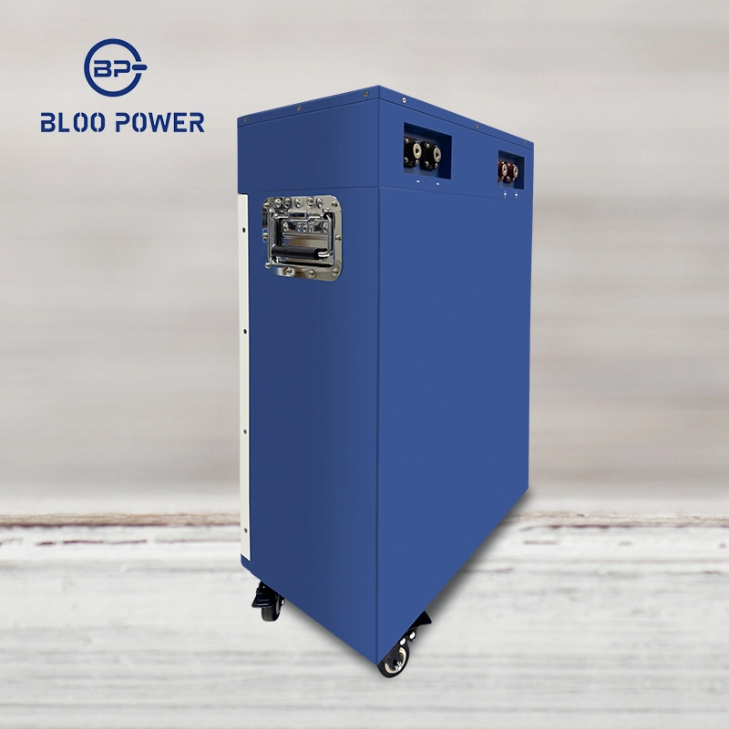 Bloopower 5 Kwh 5kw 10kwh 48V200ah 48V100ah Wall Rack Mounted UPS Solutions Appliance High Energy Density Power