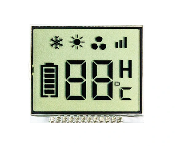 Pantalla LCD de segmento Tn reflectivo positivo personalizada para controlador de instrumentos