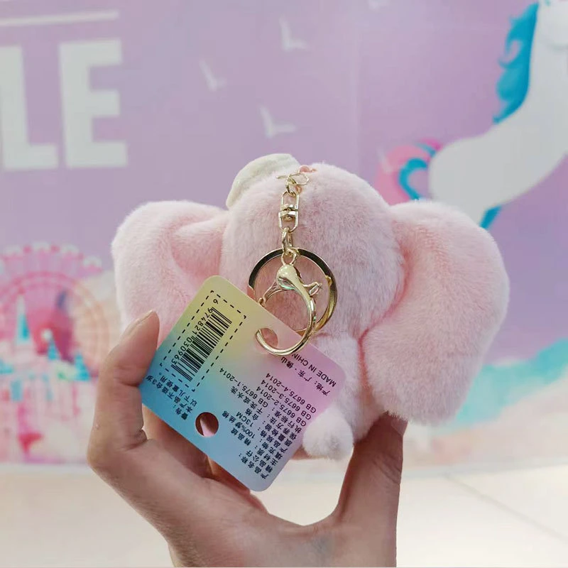 Elephant Keychain Backpack Pendant Cute Doll Small Gift Plush Toy Doll