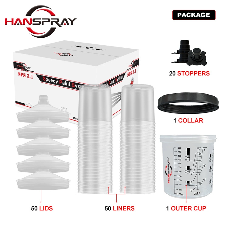 La Copa de la pistola de pintura, sistema de preparación para la pistola de pintura Airless Weilder Discardable con copa interior