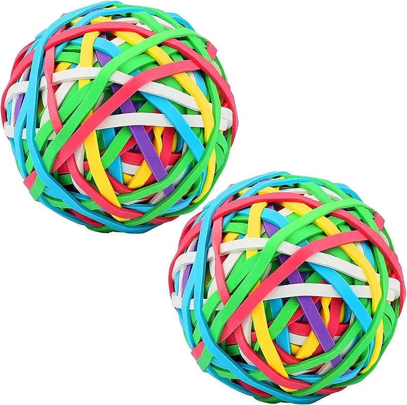 Coloured Rubber Bands Fashion Elastic Rubber Band Ball Stationery Rubber Band for Office Home