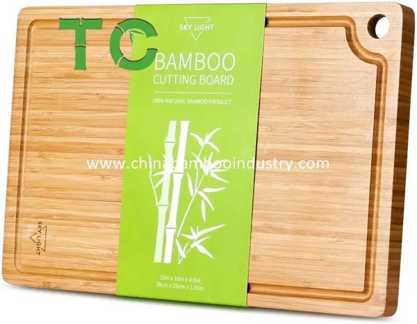 Wholesale/Supplier Bamboo Cutting Board, Bamboo Chopping Board with Juice Groove Wooden Chopping Board Kitchen Butcher Block with Hanging Hole