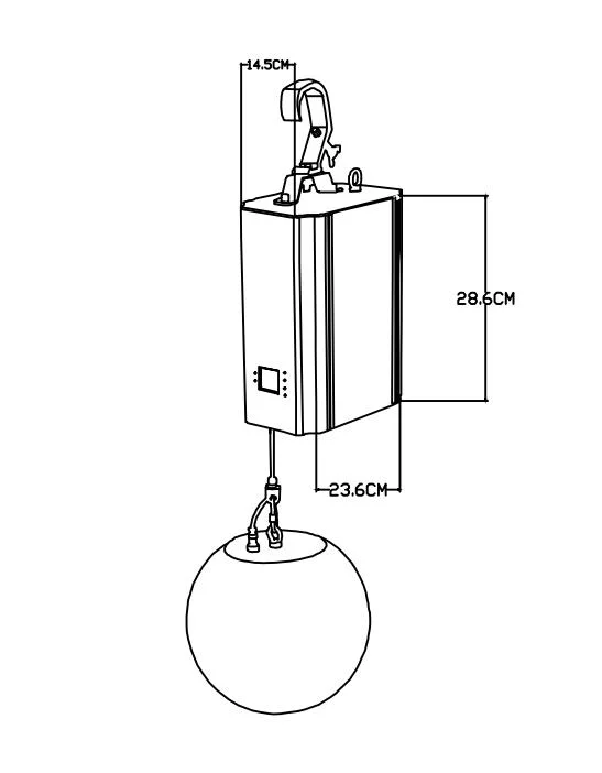 New Design Kinetic Lighting Fixture DMX512 Control Motor Winch LED Sphere Ball Light