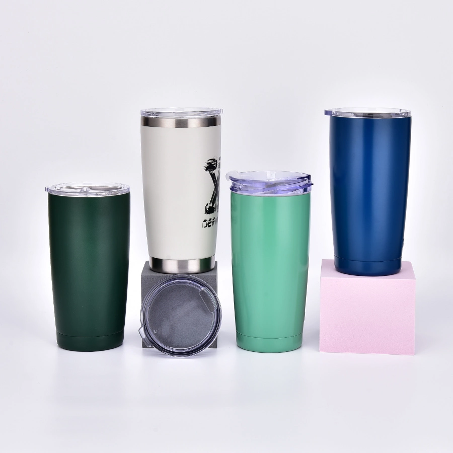 Acier inoxydable sans BPA 20oz voiture Voyage tasses à café tasse durables avec de la paille et le couvercle