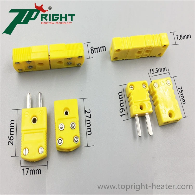 J Type High Temperature Thermocouple Connector Plug with Clamp