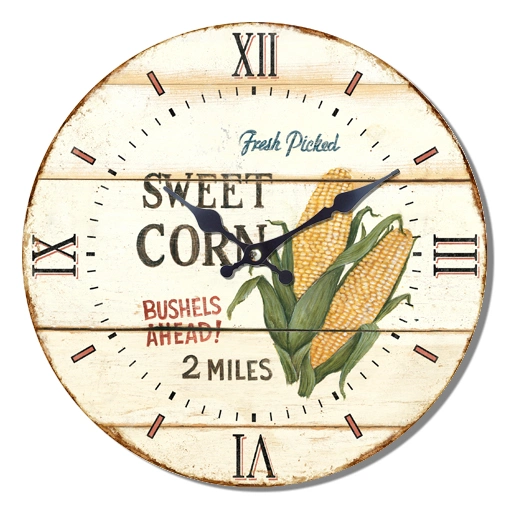 Vegetables Art Kitchen Gift MDF Wall Clock