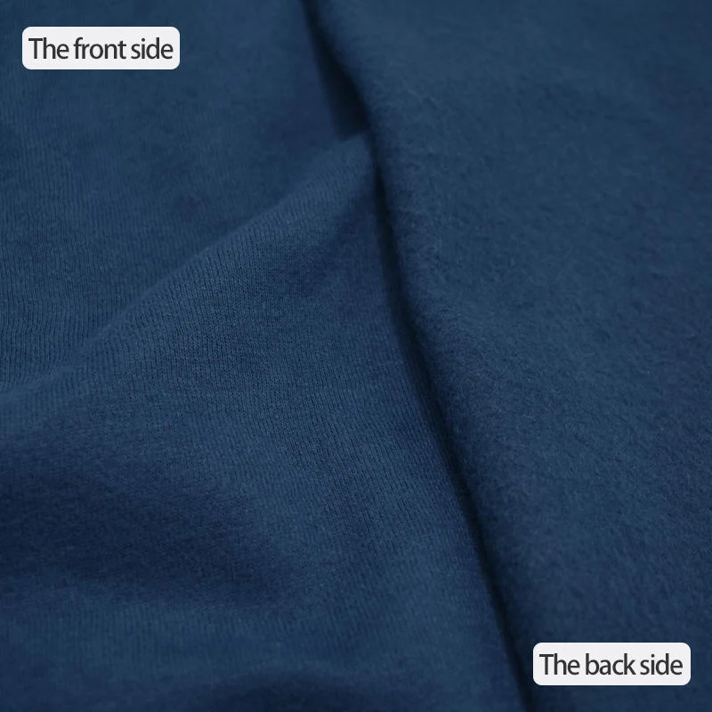 Tissu en tricot bouclette français en coton CVC teint en polaire douce pour sweat à capuche, sweat-shirt, robe, vêtement, textile d'intérieur (100% polyester)