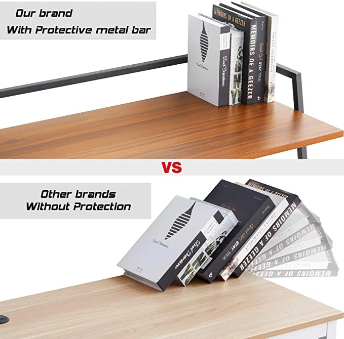 Wholesale/Supplier Iron Frame Wooden Table Modern Design Folding Computer Desk Table for Home Office Corner Desk