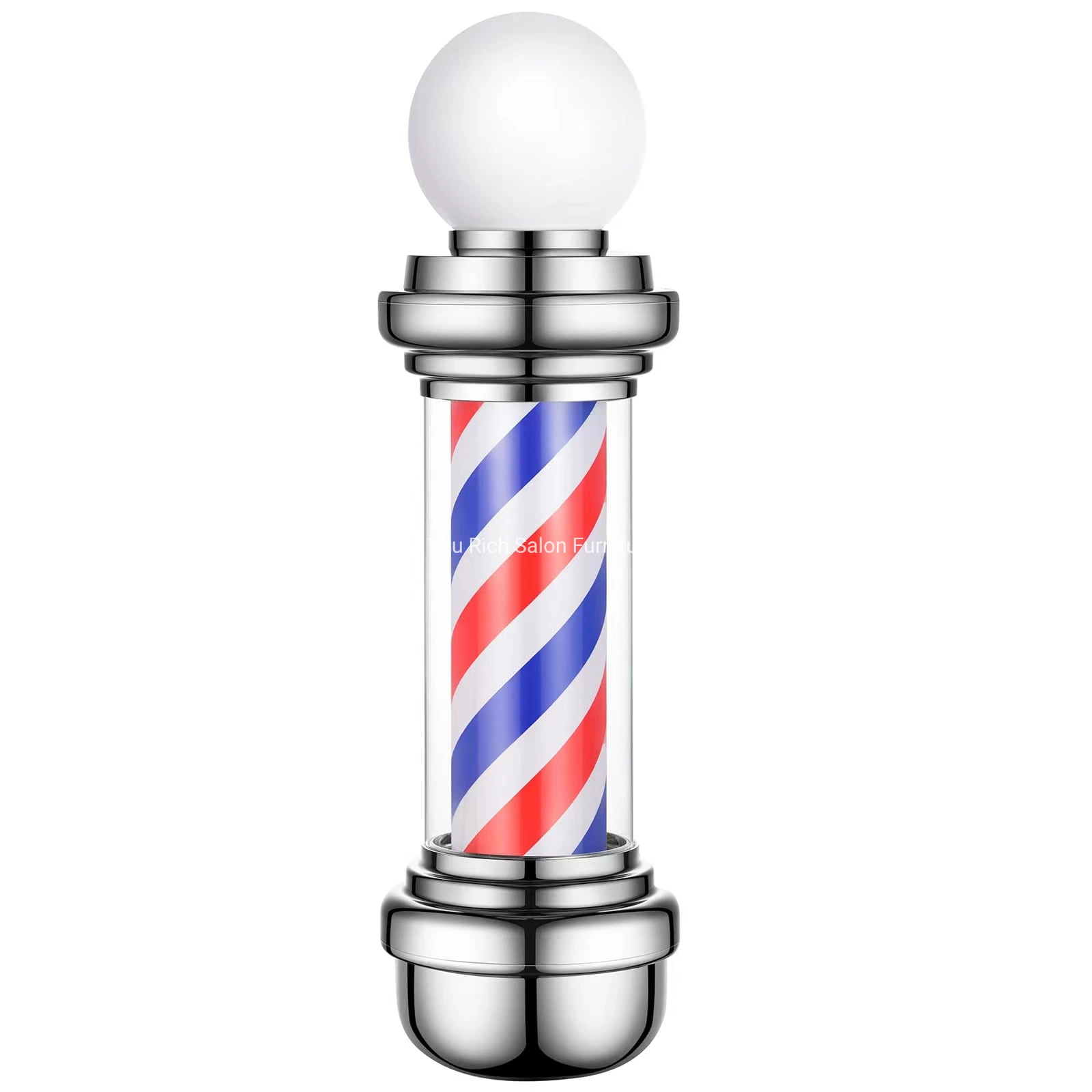 LED Barber Pole Barbershop Light Red Rotating White Blue Strips