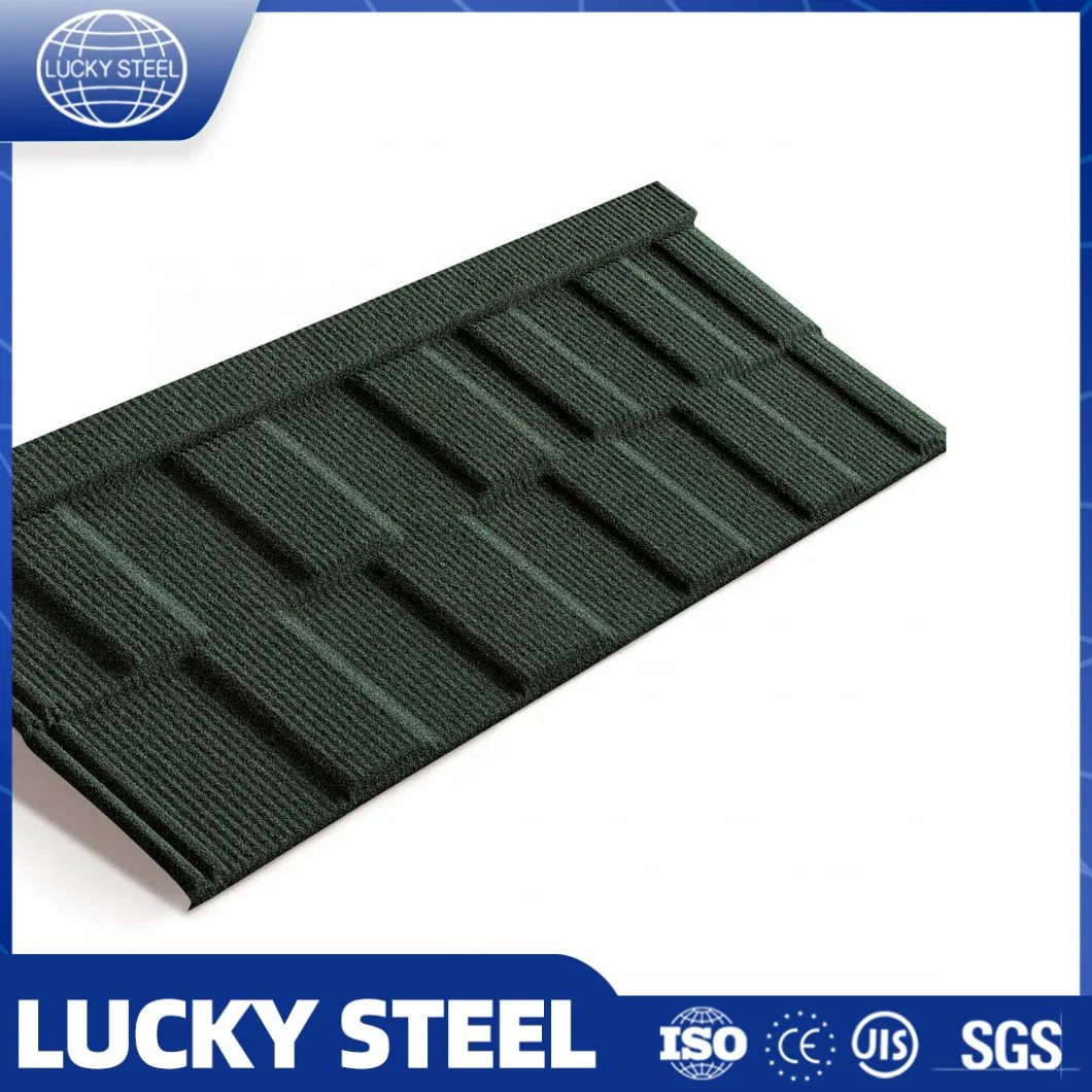 Dark Rose Bond Stone Coated Metal Roof Tile Roofing Sheet