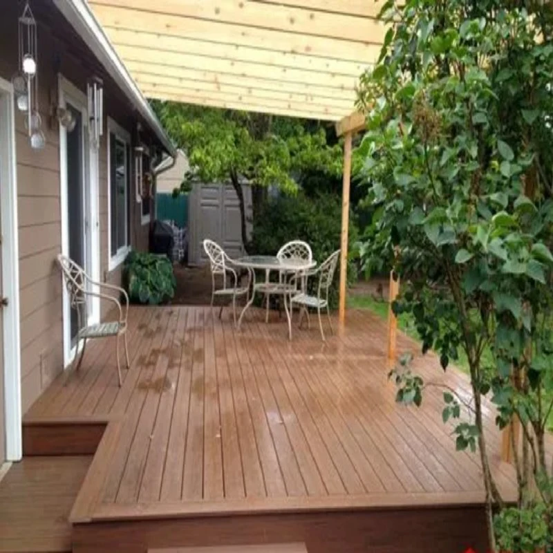 Antiseptique Composite Bois Plastique Extérieur WPC Planchers de Terrasse en Bois d'Ingénierie Modernes 3D Carrelage de Plancher de Terrasse DIY Composite Bois Plastique Antiseptique.